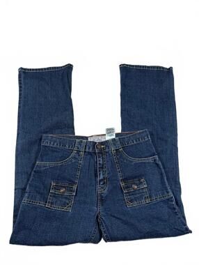 Y2K Girls Size 16 Levis Bootcut Jeans Front Utility Pocket Medium Wash
